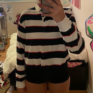 GARAGE long sleeve cropped polo